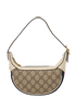 Small Ophidia Shoulder Bag, &pound;550, Handbags, Beige/Cream, Canvas, Front view